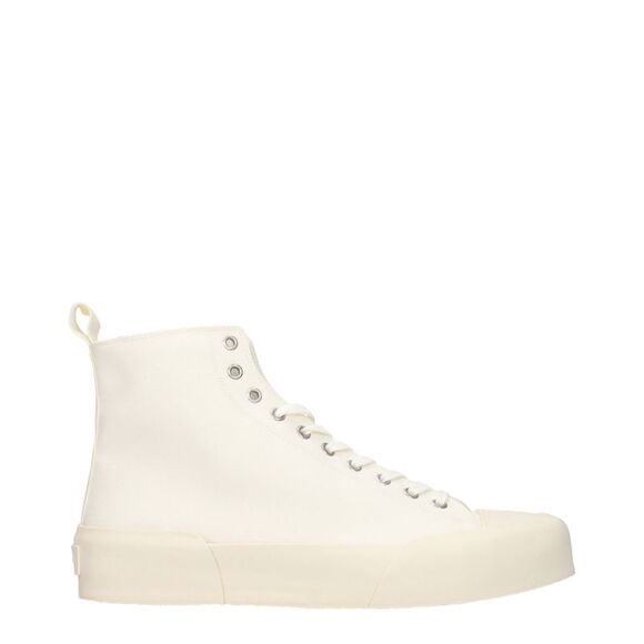 Jil Sander Beige Fabric High Top Men's Sneakers
